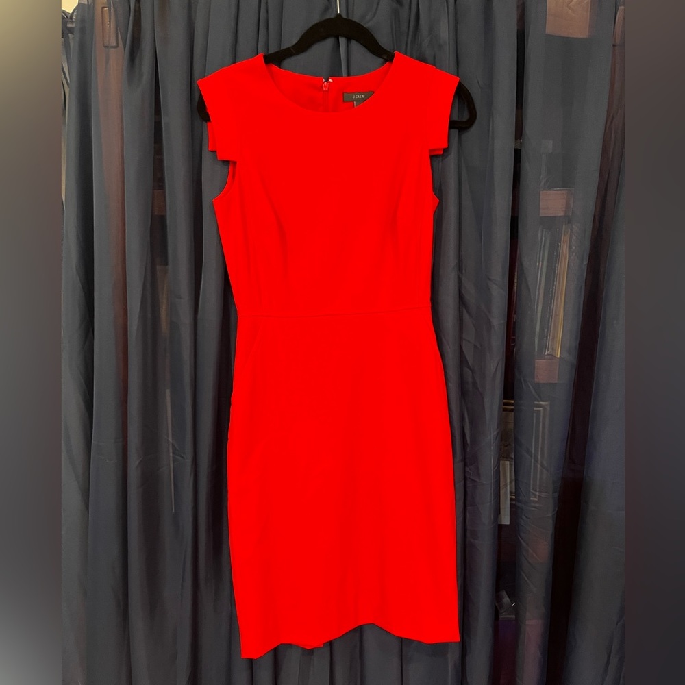 J Crew Resume Dress in Red, Size 0